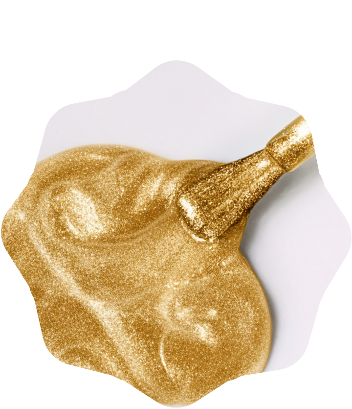 gold glitter top coat