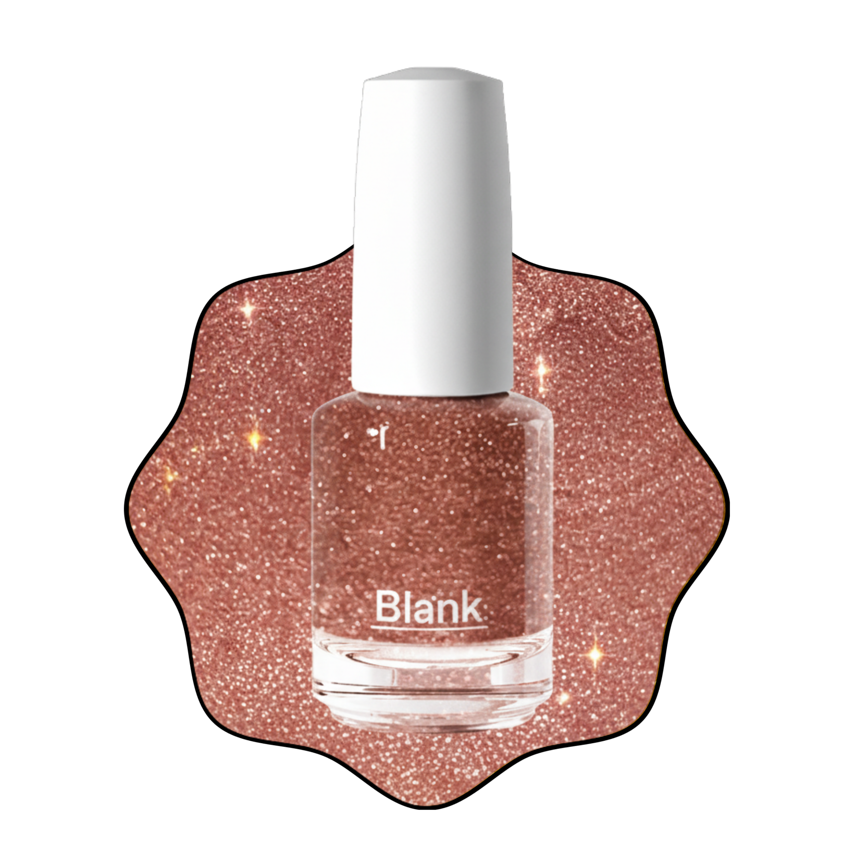 rose gold glitter top coat