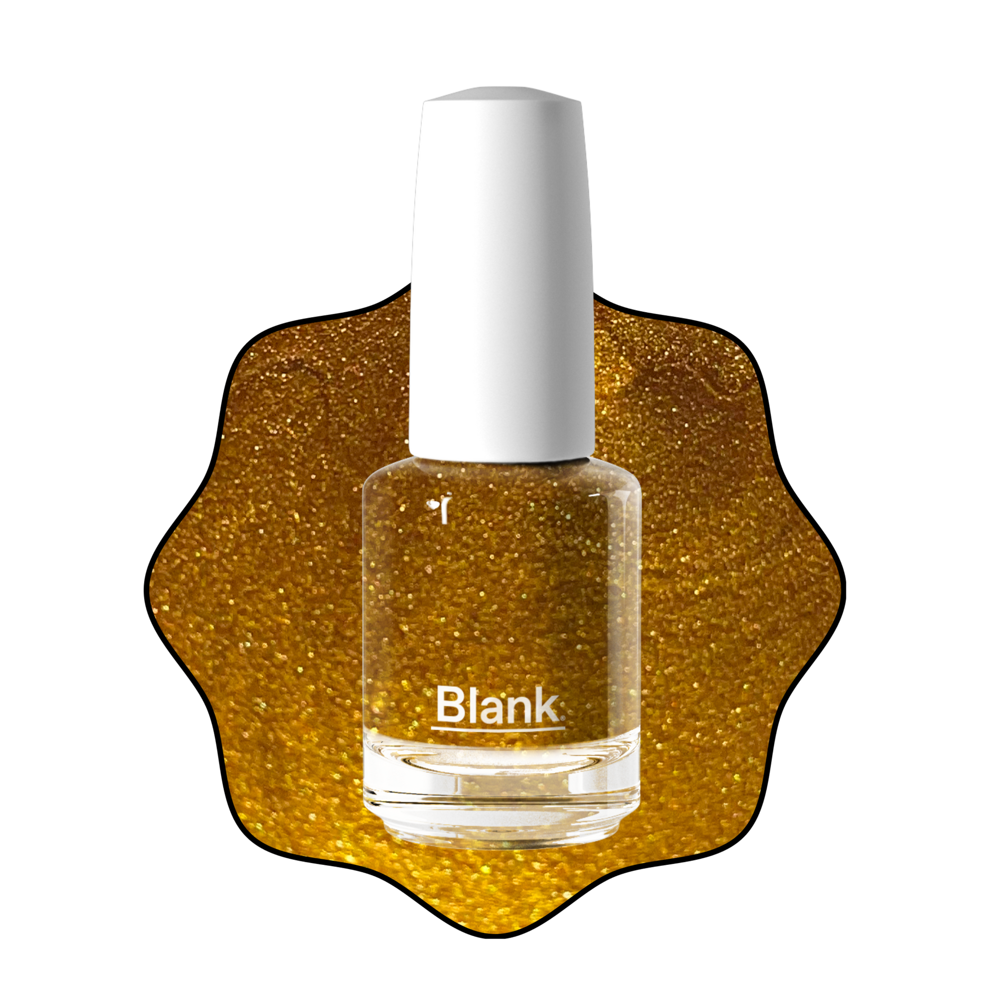 gold glitter top coat